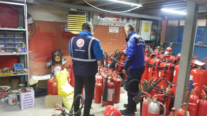 Zabıtadan yangın tüpü fiyatlarına sıkı denetim